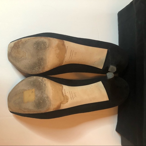 Dolce & Gabbana 90s Style Black Suede Heels - Picture 11 of 15